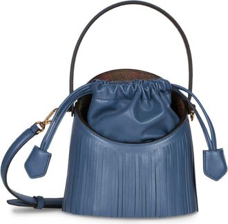 Etro small Saturno tote bag - women - Polyester/Lambskin/Polyester/Calf Leather/PVC/Cotton - OS - Blue