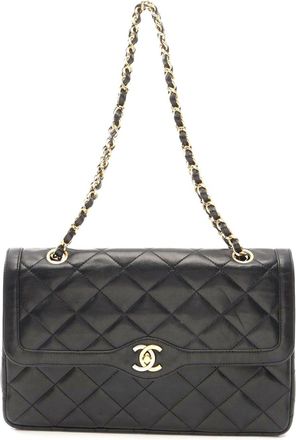 Chanel Lambskin Matelasse W Flap Shoulder Bag