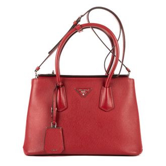 Prada Pre-owned Womens Double Bag Handbag - Red - One Size