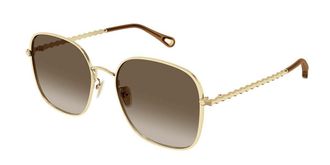 Chlo&eacute; CH0255SK Asian Fit 003 Womens Sunglasses Gold Size 57