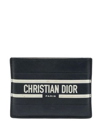 Dior debossed-logo card case - Black
