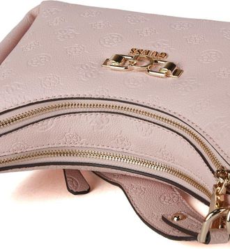 Guess Womens Shoulder Bag Light Rose Logo Polyurethane - Shoulder-Bags
