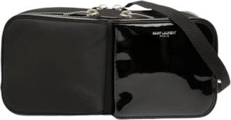 Saint Laurent Pre-owned Cross Body Bags, female, Black, Size: ONE SIZE Pre-owned Vintage Nylon Crossbody Bag