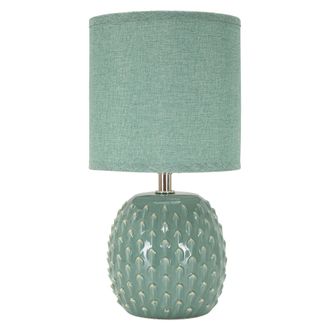 Dmora L&aacute;mpara De Mesa Ketchi, Necesita 1 Bombilla, Base E14, Pantalla, Azul Turquesa