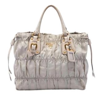 Prada Pre-owned Vintage Satchel - Dames - Vintage Shopper - Beige - ONE Size - Leer - Vintage