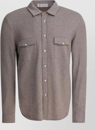 Brunello Cucinelli cashmere long sleeve shirt jacket