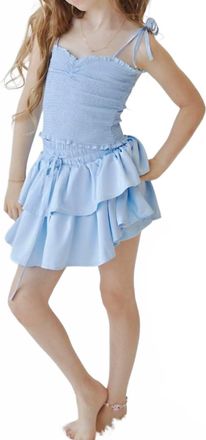 Theme Georgia Top In Pastel Blue
