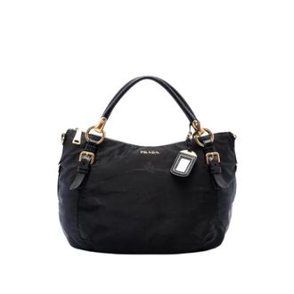 Prada Pre-owned Nylon Satchel - Dames - Vintage Handtas - Zwart - ONE Size - Nylon - Vintage