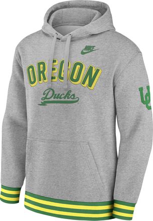 Nike Oregon Legacy Retro Mens Nike Mens College Pullover Hoodie in Grey | 02K30G1MUOV-MPS