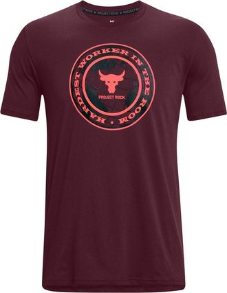 Under Armour Project Rock Globe T-shirt Burgundy 1373746-600