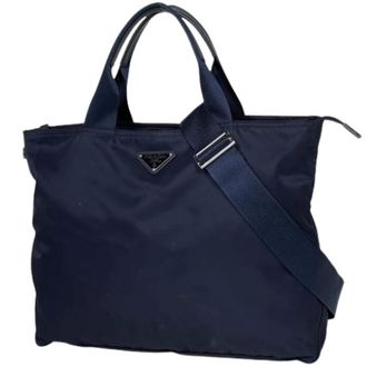 Prada Pre-owned Vintage Tote Bag - Pre-owned - Mujer - Azul - ONE SIZE