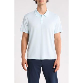 Zella Textured Knit Golf Polo in Blue Delicate at Nordstrom Rack, Size Xx-Large