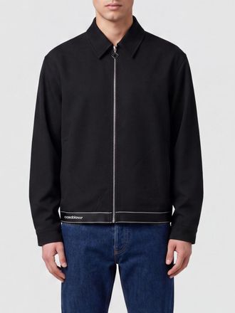 Casablanca Giacca a camicia in pura lana con colletto classico e zip