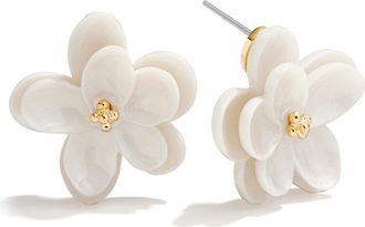 BaubleBar Flower Statement Earrings in White at Nordstrom