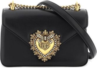 Dolce & Gabbana Dolce & Gabbana Black Nappa Leather Devotion Shoulder Bag