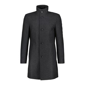 HUGO BOSS Enkelrij jas - Heren - Mantel - Grijs - S - Jassen