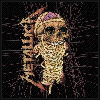 Metallica Patch One Band Logo Official Black Cotton Sew On (10cm x 10cm) universele maat