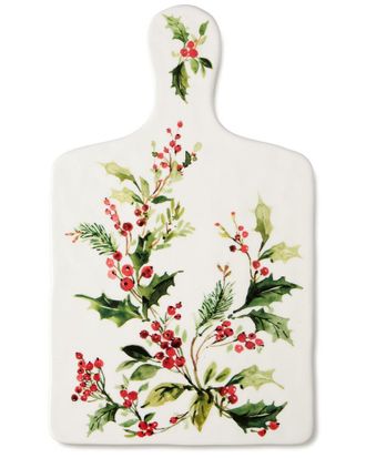 Certified International Holly & Vines Ceramic Cheese Plate