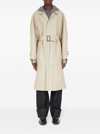 Maison Margiela Houtskool Katoenmix Trenchcoat