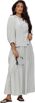 Ruby Tuesday Illiez Blouse - Dames - Blouses - Grijs - S - Linnen - Overhemden