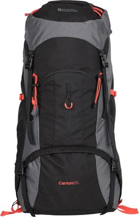 Mountain Warehouse Carrion 80L Rucksack - Soft Travel Backpack, Breathable Daypack Charcoal