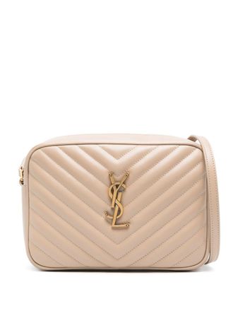 Saint Laurent Crossbodytas met chevron logo - Beige