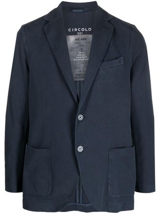 Circolo 1901 single-breasted blazer - men - Cotton/Polyamide/Spandex/Elastane/Cotton - 46 - Blue