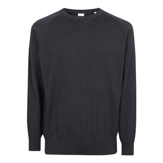 Aspesi Sweatshirts, male, Blue, Size: 2XL Cotton Crewneck Sweater