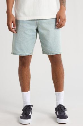 PacSun Jayden Tinted Baggy Denim Shorts in Light Indigo at Nordstrom, Size 32