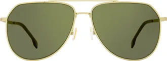 HUGO BOSS B1447OS Square Pilot Sunglasses - Gold