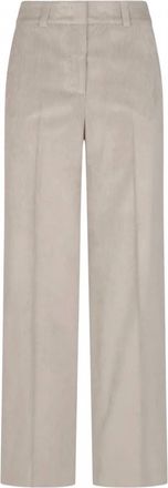 PESERICO Womens Corduroy Straight Leg Pants In Grey