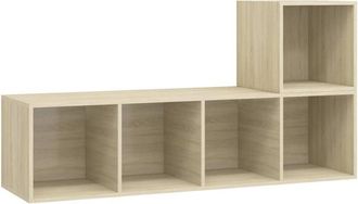 vidaXL Vidaxl - Juego De Muebles De Sal&oacute;n 2 Pzas Madera Ingenier&iacute;a Roble Sonoma