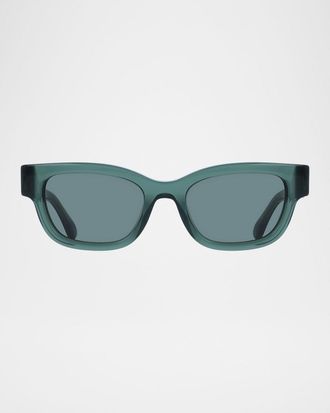Ferragamo Gancino Rectangle Acetate Sunglasses