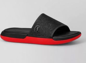 Christian Louboutin rubber logo-detail slides