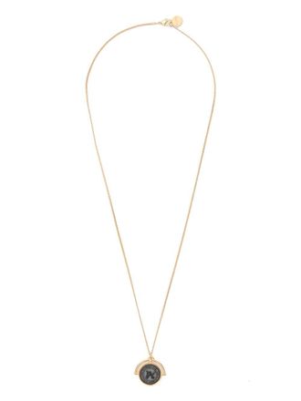 Palm Angels PA-stone necklace - men - Brass - One Size - Gold