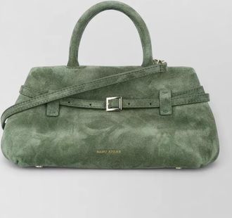 Manu Atelier cambon shoulder bag suede top handle strap