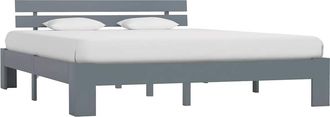 vidaXL Estructura De Cama Sin Colch&oacute;n Madera De Pino Gris 160x200 Cm Vidaxl