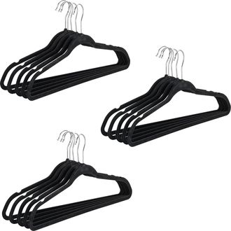 WENKO Kleiderbügel Kunststoff, beflockt, 45 cm