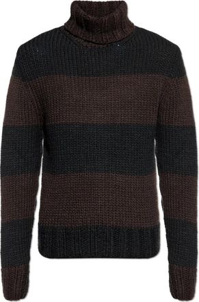 Dolce & Gabbana Golf - Heren - Coltruien - Bruin - L - Wol - Truien & Vesten