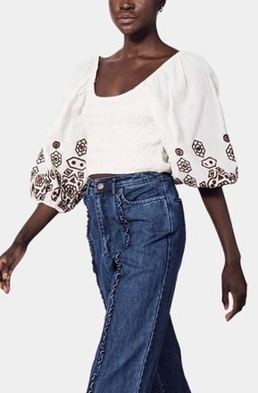 Cleobella Edie Blouse In Ivory