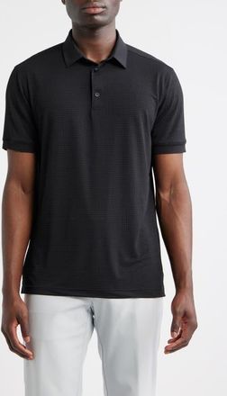 Mizzen+Main Copa Pinstripe Polo in Black at Nordstrom, Size Medium