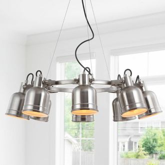 Jonathan Y Designs Liam 26.5 8-Light Metal LED Chandelier Chandelier