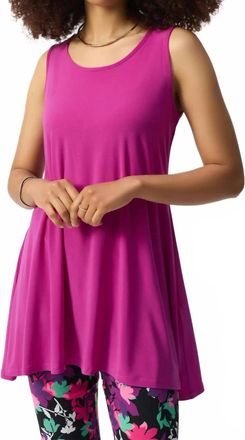 Joseph Ribkoff Scoop Neck Sleeveless Flared Tunic Top In Purple Orchid