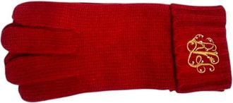 Ralph Lauren Ribgebreide Handschoenen - Dames - Handschoenen - Rood - ONE Size - Katoen - Accessoires