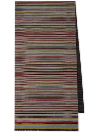 Paul Smith Signature Stripe Wool And Silk Scarf