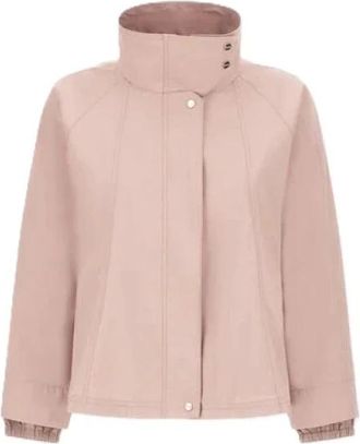 Herno Buttoned Jacket - Dames - Zomerjassen - Roze - M - Katoen - Jassen