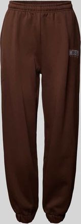 LeGer By Lena Gercke Sweatpants mit elastischem Bund Modell Maxime in Dunkelbraun, Größe 34