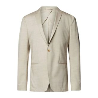 Calvin Klein Heren, Jassen, Beige, Maat: M Wol