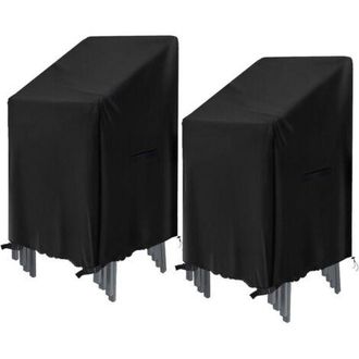 OEM Funda Apilable De 2 Piezas Para Silla, 75x75x120cm, Impermeable, De Tela Oxford, Para Sillas De Jard&iacute;n Y Balc&oacute;n