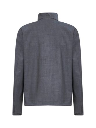 Herno Wool-Blend Stand Collar Jacket - Gray